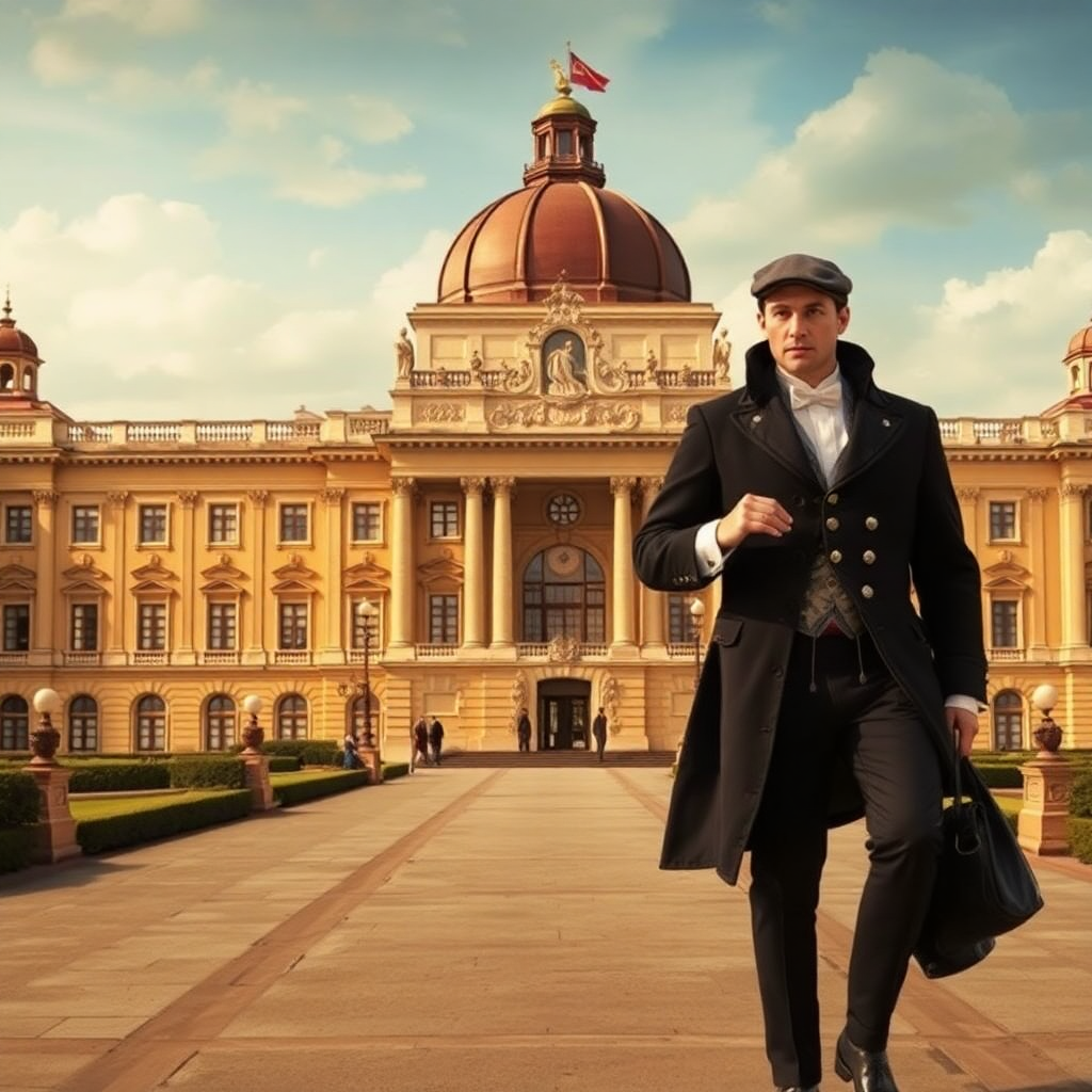 historical drama movie poster, royal palace