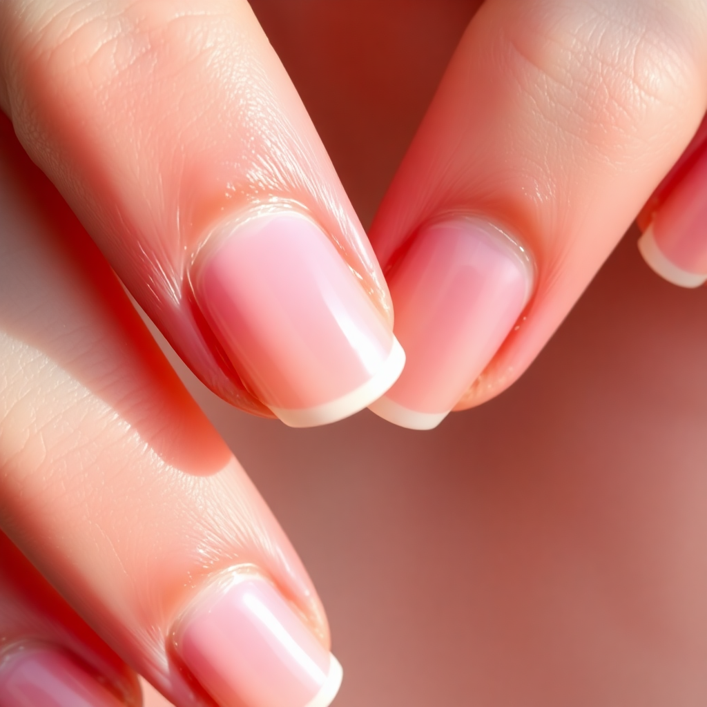 short bitten nails before treatment, close-up, natural lighting