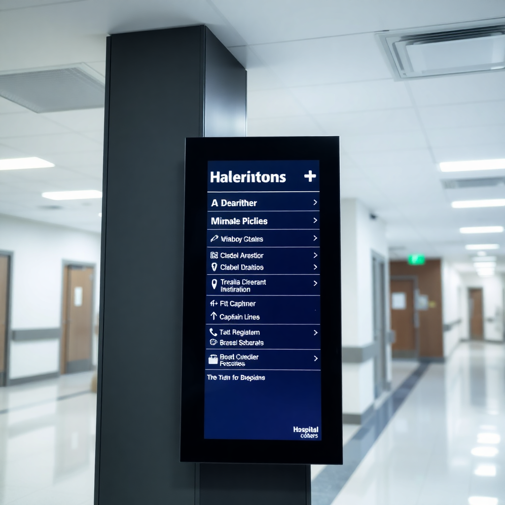 Digital wayfinding screen