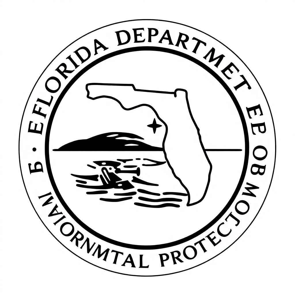 Florida Department of Environmental Protection seal logo on white background
