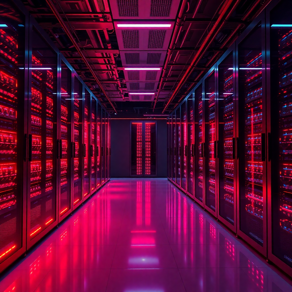 high-tech server room