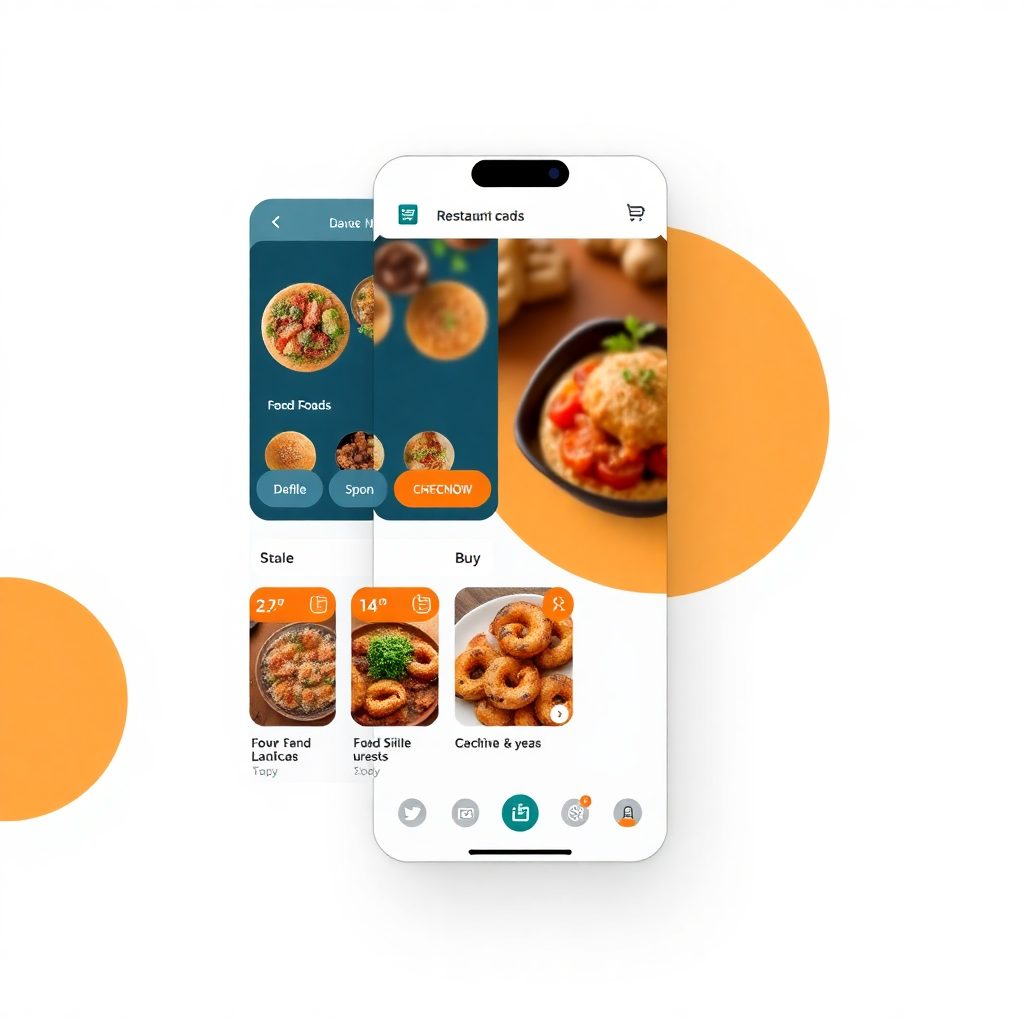 Restaurant order taking and reservation software interface with mobile app and website