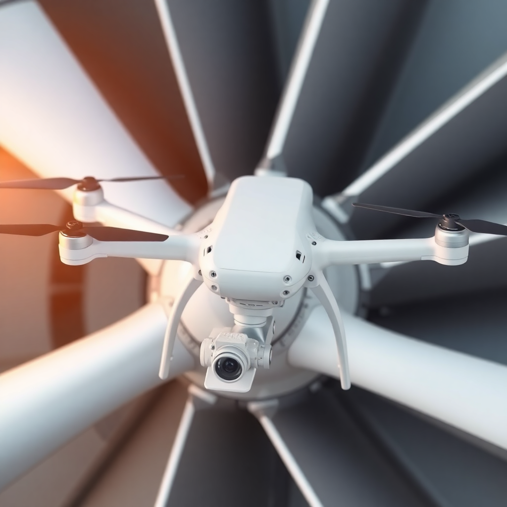 Visuele drone inspectie van industriële installatie met hoogresolutie camera