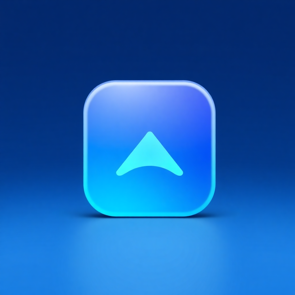 modern app icon with blue color scheme, minimalist design