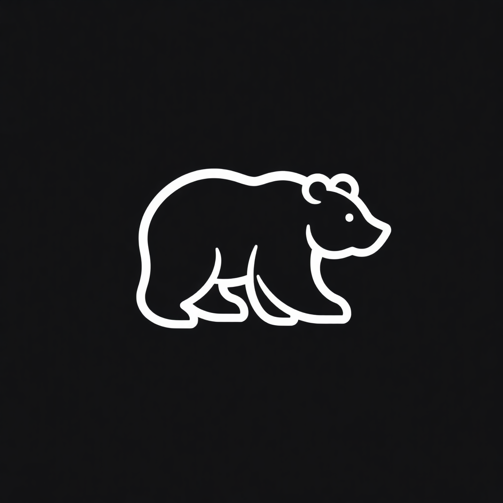 TunnelBear logo white version, simple clean design