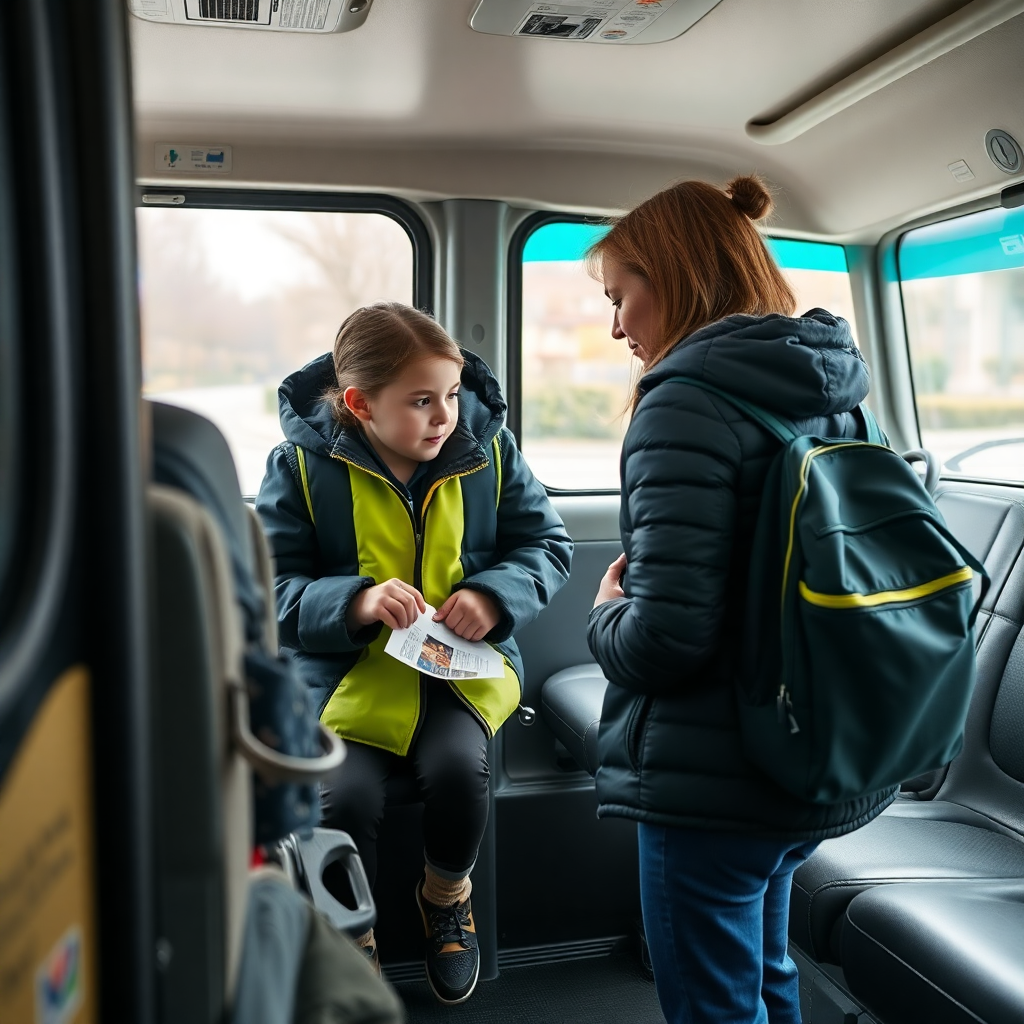 Parent teaching child safety rules