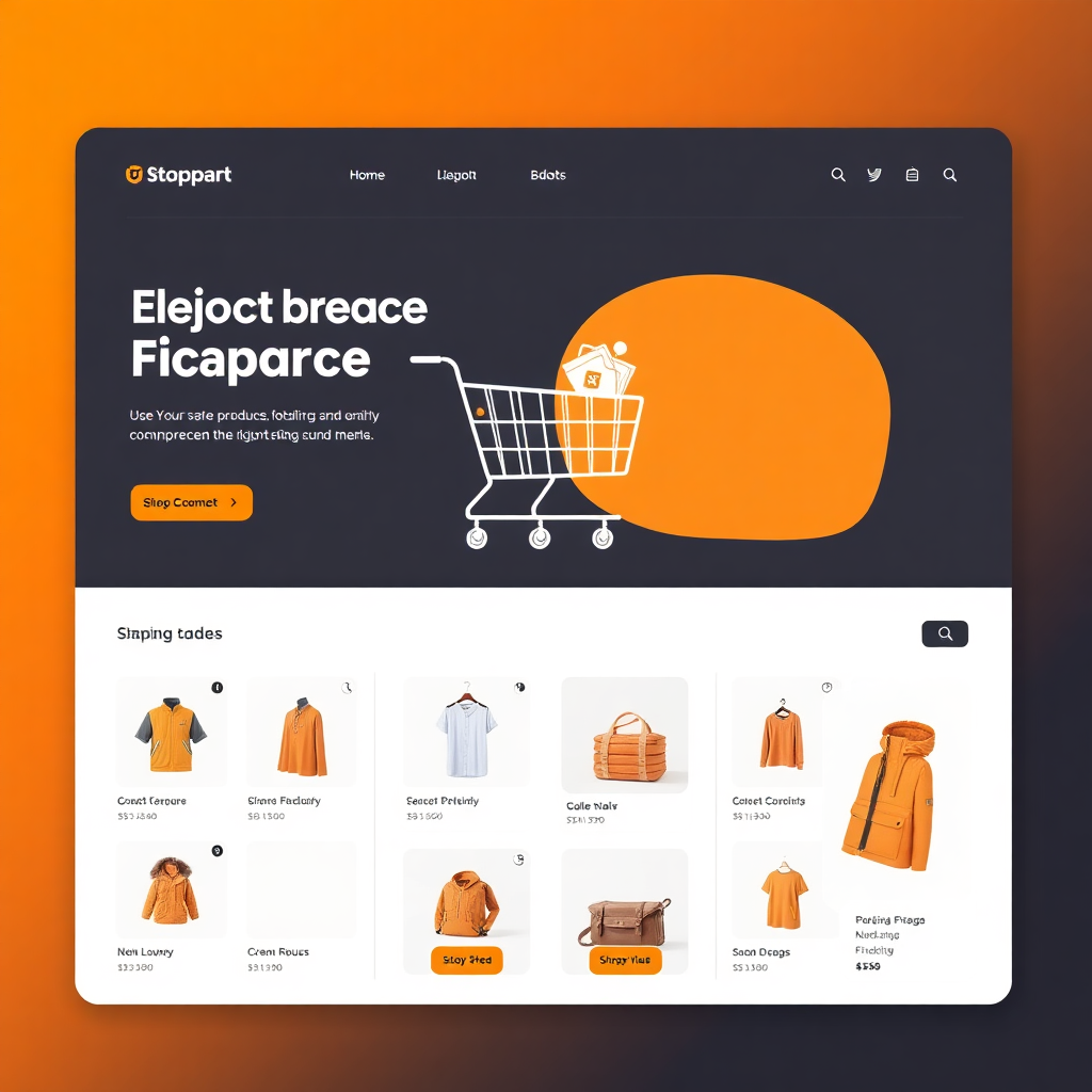 modern e-commerce website interface