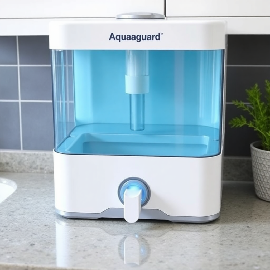 Aquaguard water purifier, modern design, UV technology, counter top model