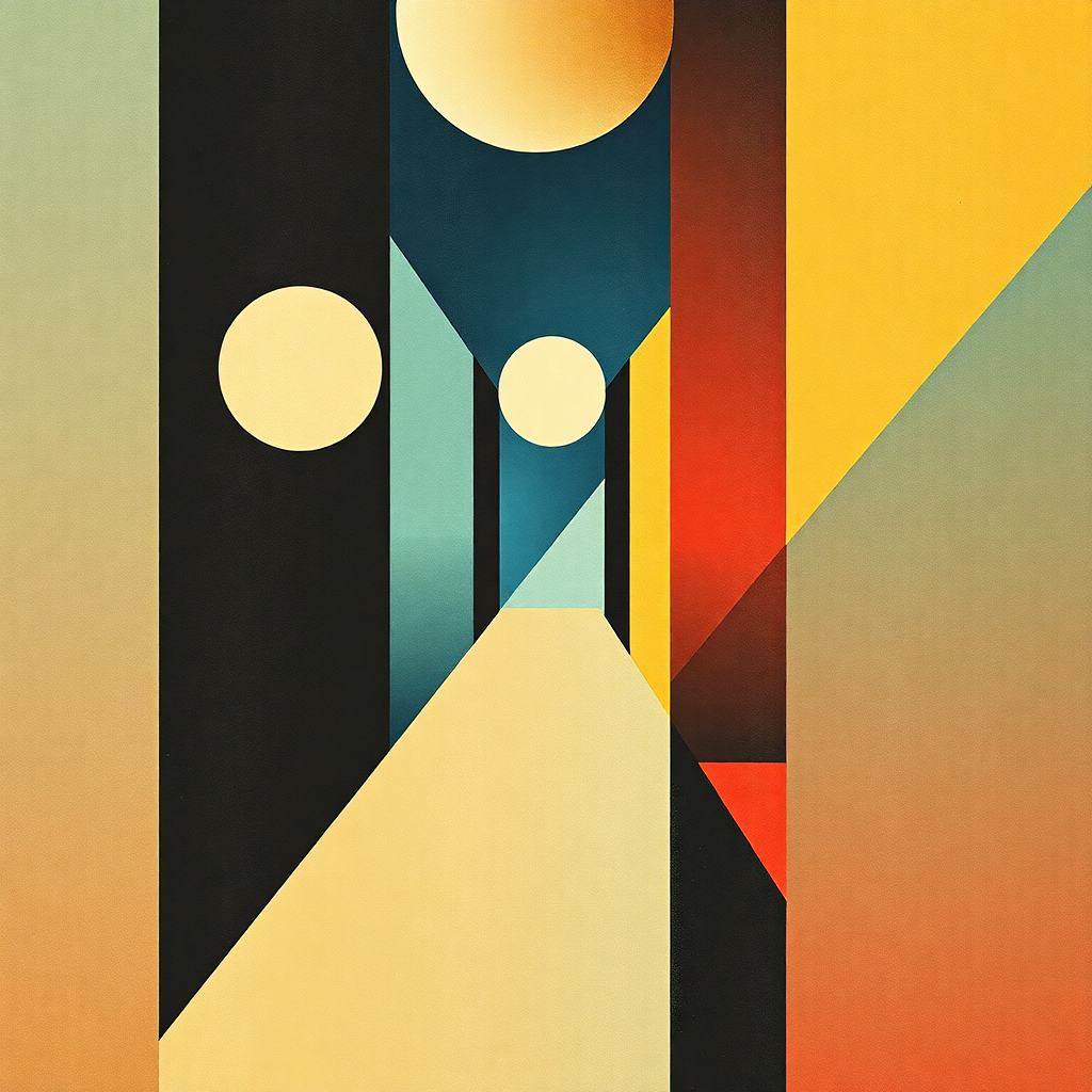 abstract geometric surrealism movie poster