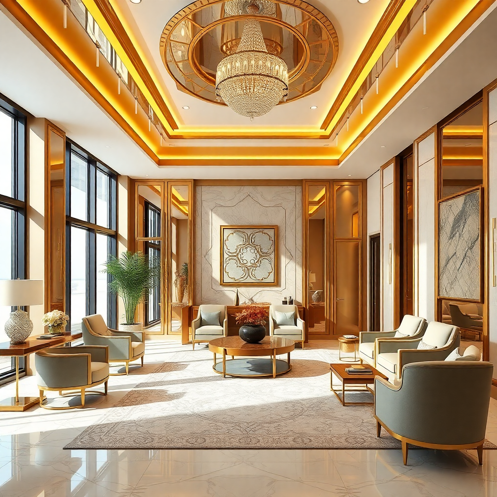 Luxury Dubai real estate office interior