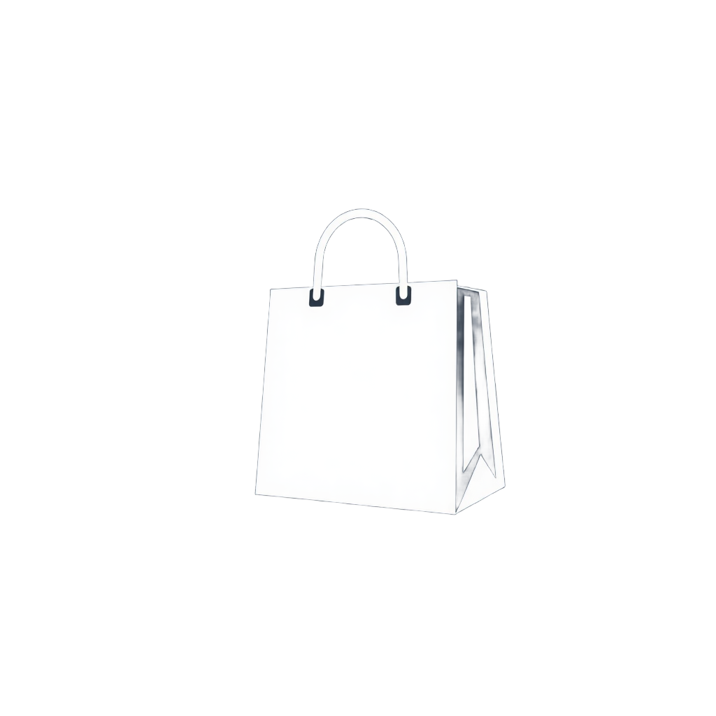 retail company logo without background, shopping bag icon, modern design
