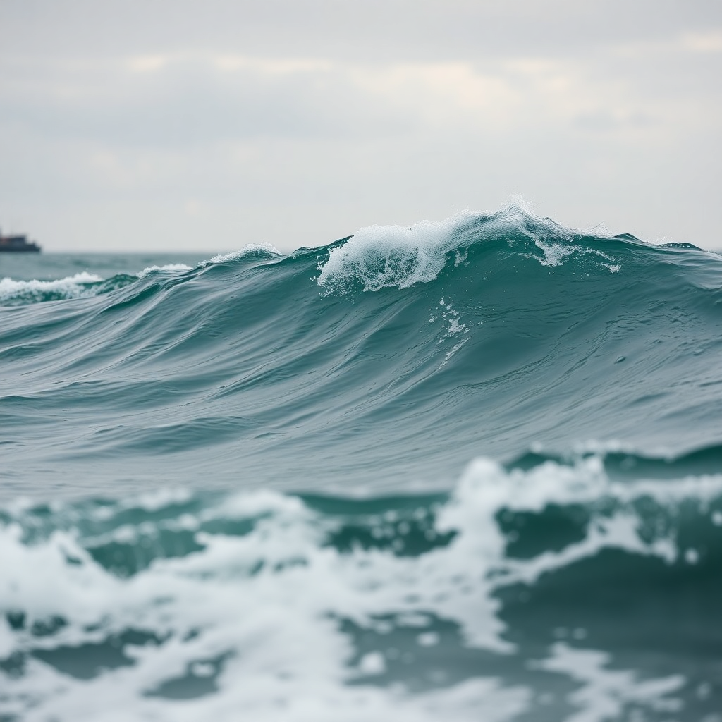 nature documentary still, ocean waves