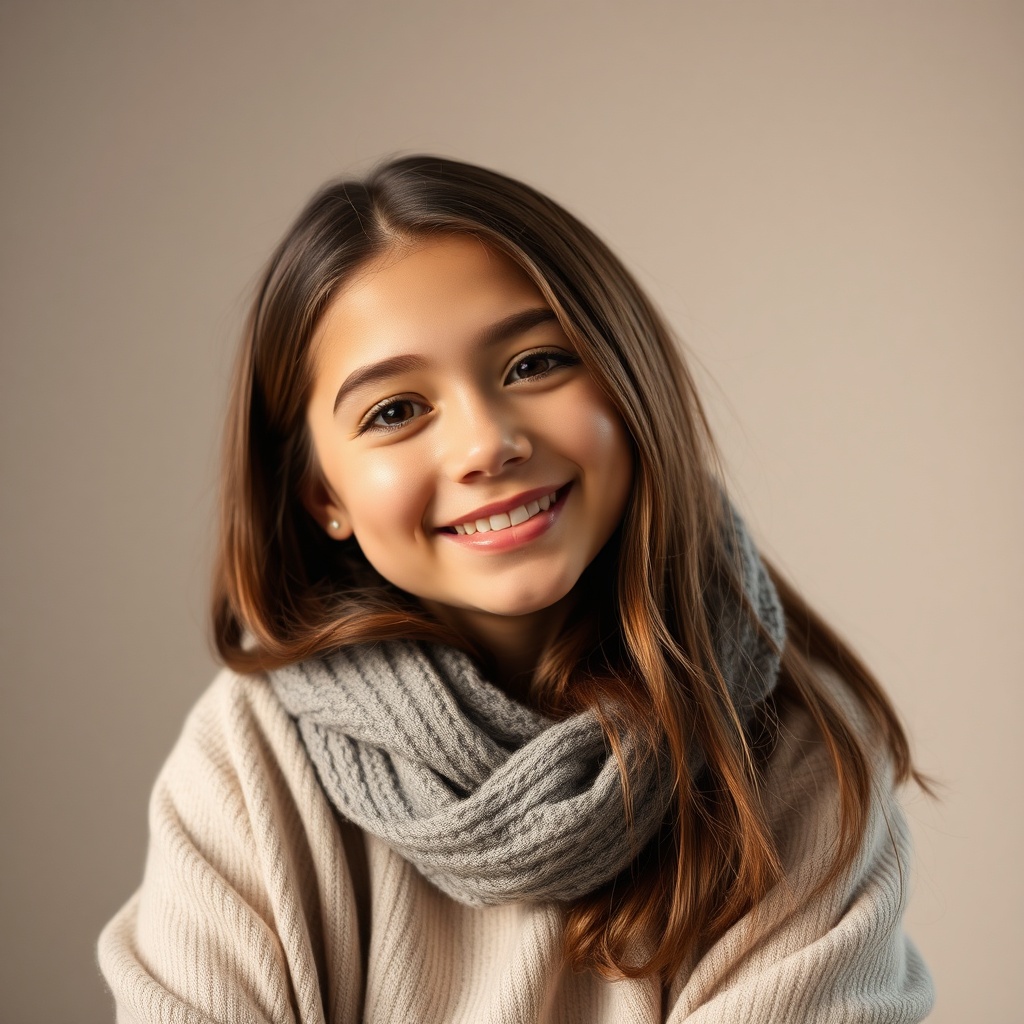 professional portrait of warm female child psychologist in soft studio light