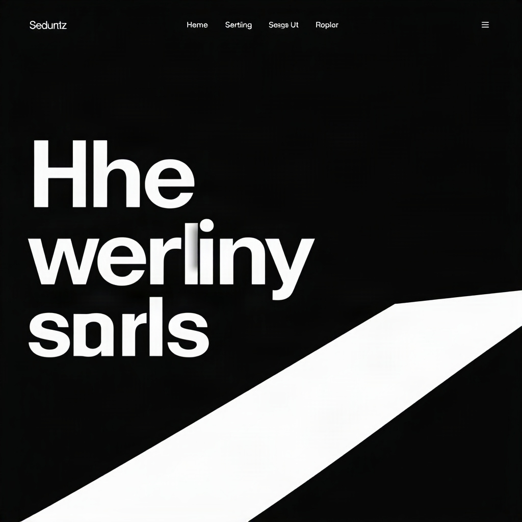 screenshot of a minimal website with bold typography