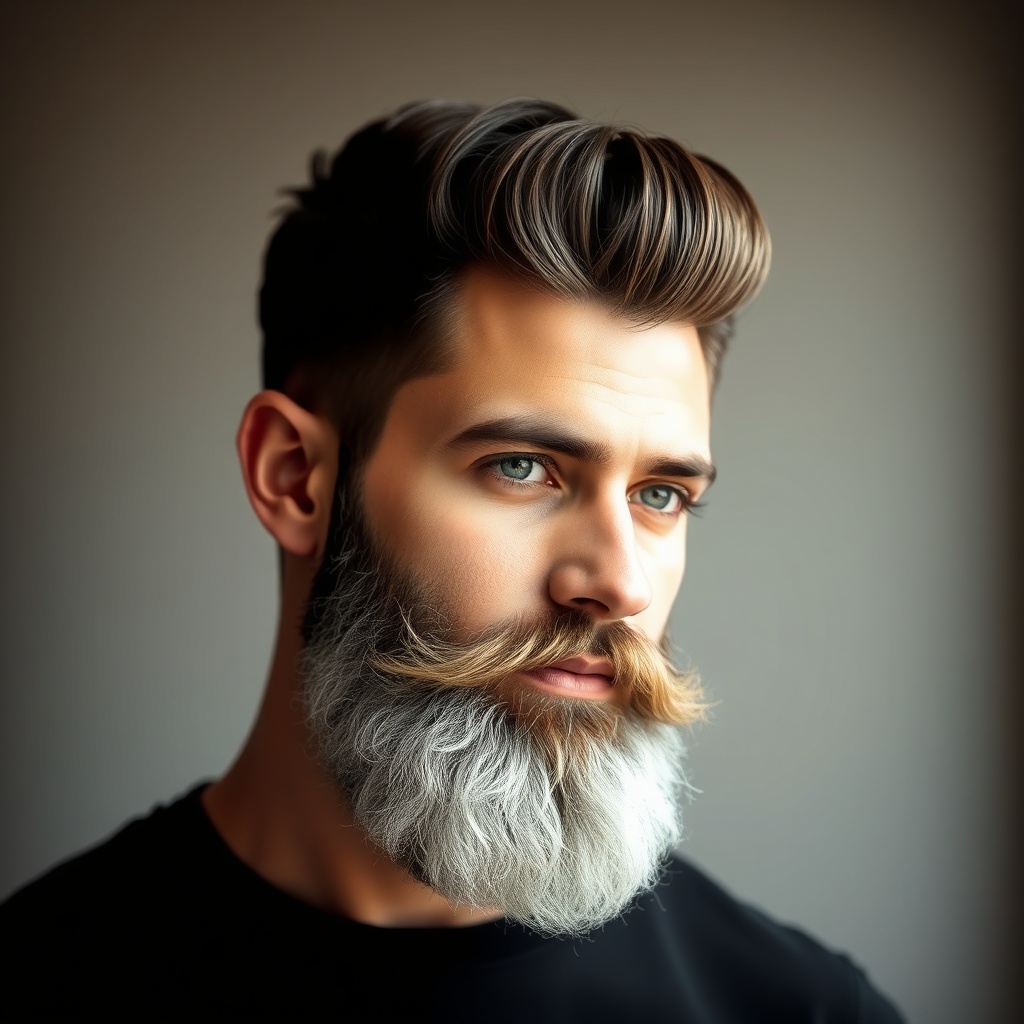 modern beard trim and shape up