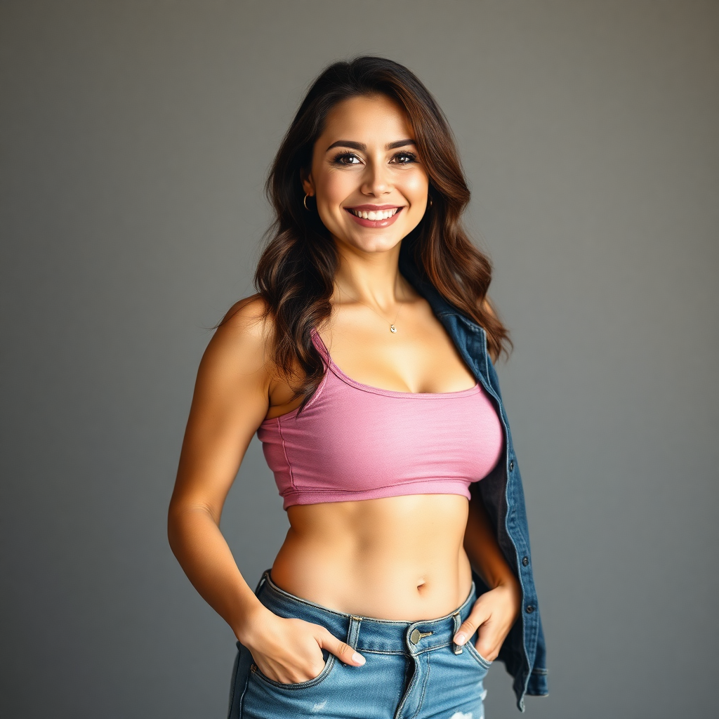 happy healthy woman weight loss success story, smiling fit woman in casual clothes, confident health