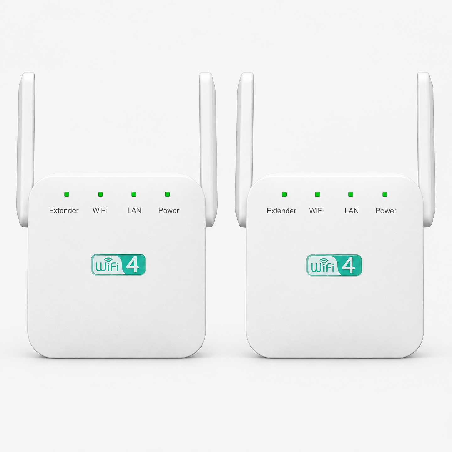 Two NetBoost Pro WiFi extenders side by side