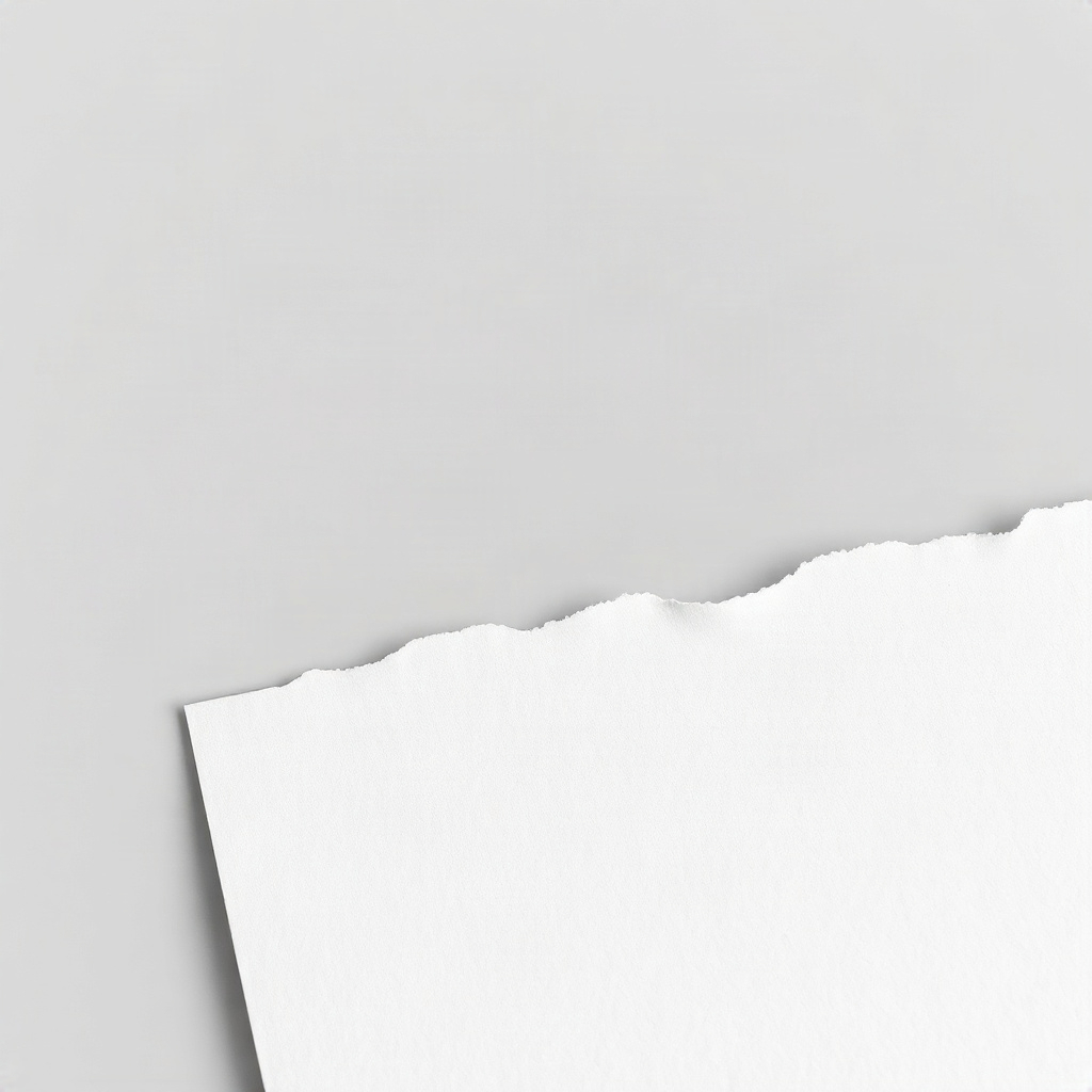 fine stationery paper texture, elegant torn edge detail, minimal ivory aesthetic
