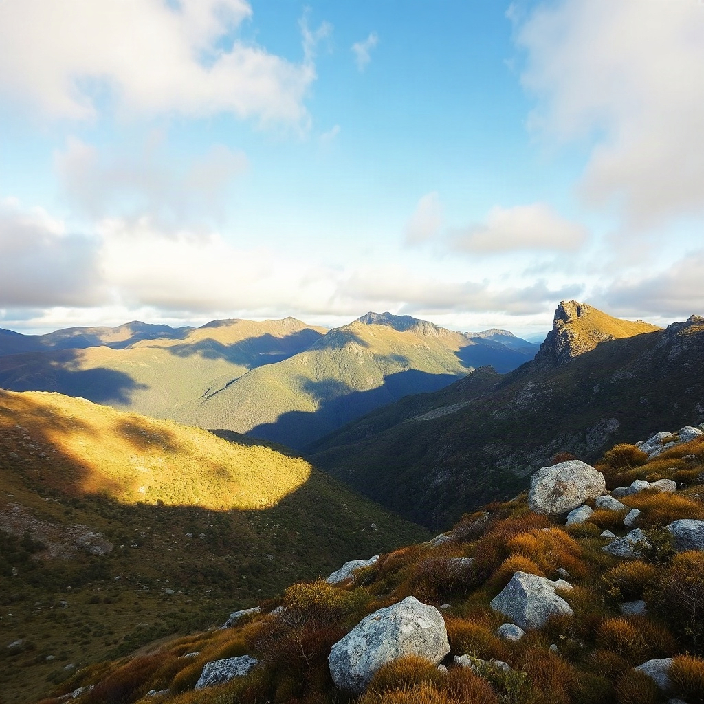 Overland Track Tasmania landscape, rugged wilderness, cradle mountain view