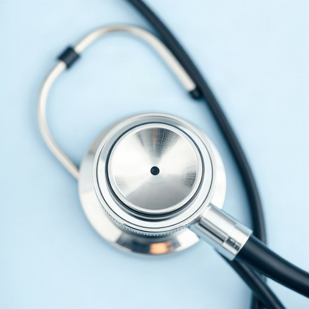 medical stethoscope, without background, clinical product shot