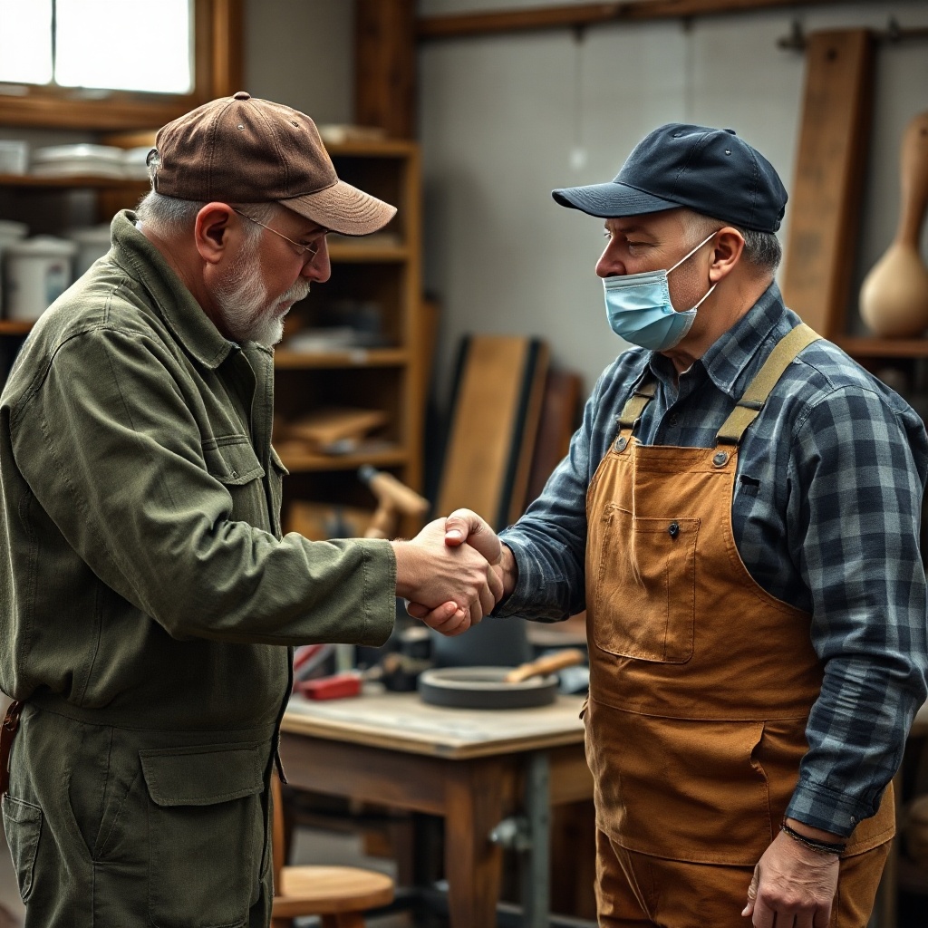 craftsmen handshake