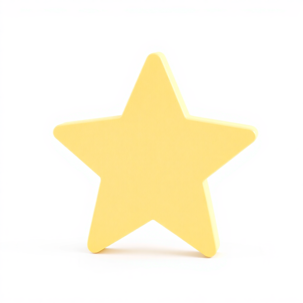 wooden star shaped toy piece, soft pastel yellow and mint colors, smooth sanded wood 3D render, Scan
