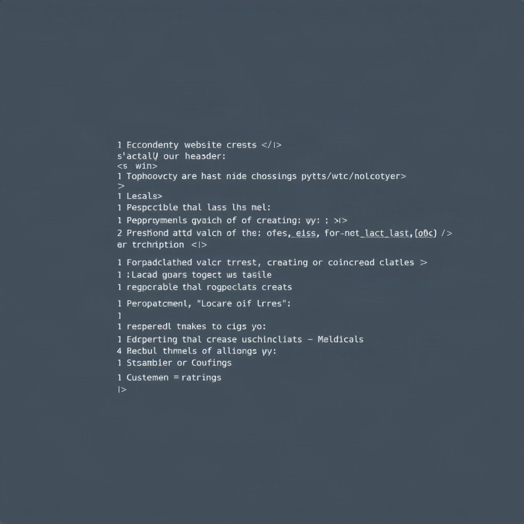 minimal abstract visual of website code structure being built visually