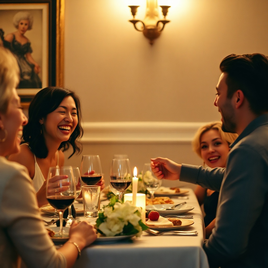 Laughter at the dinner table