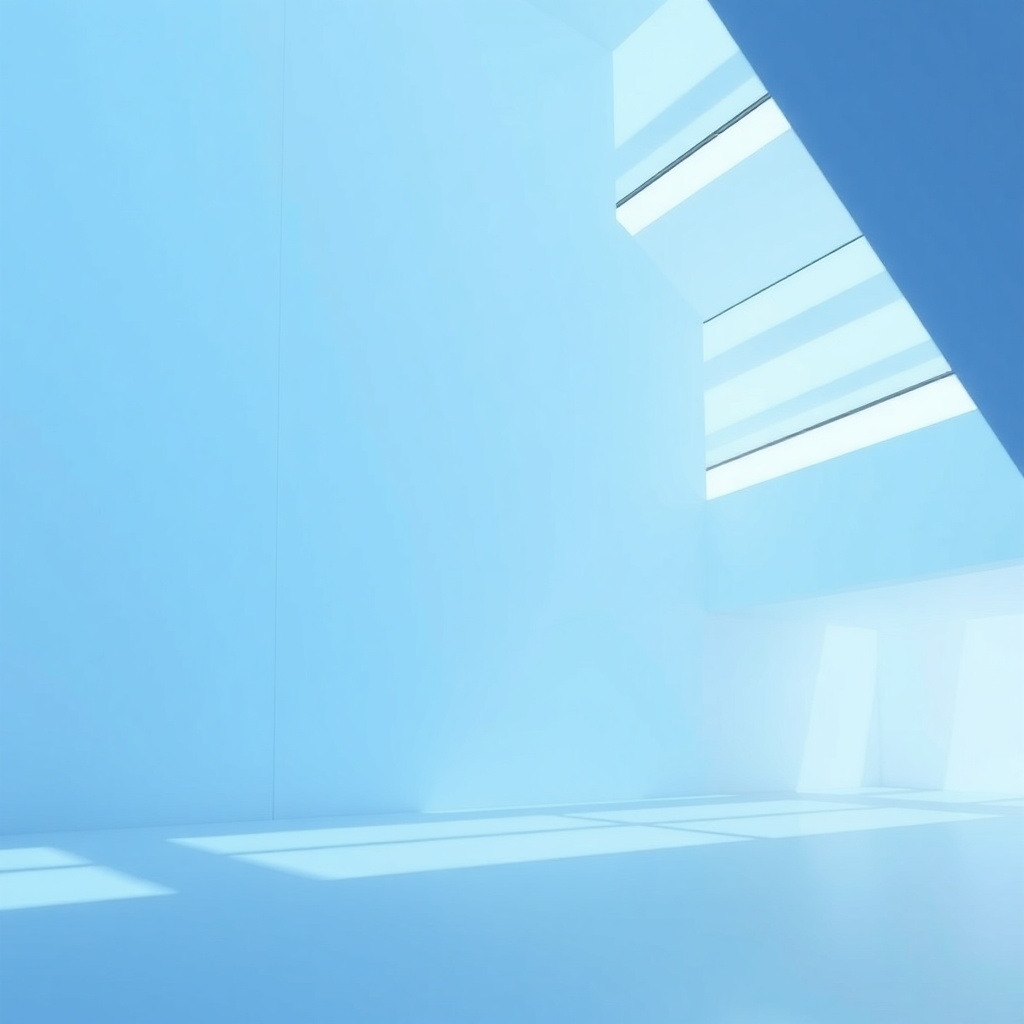 abstract architectural background with clean lines and blue shadows, minimalist logistics aesthetic