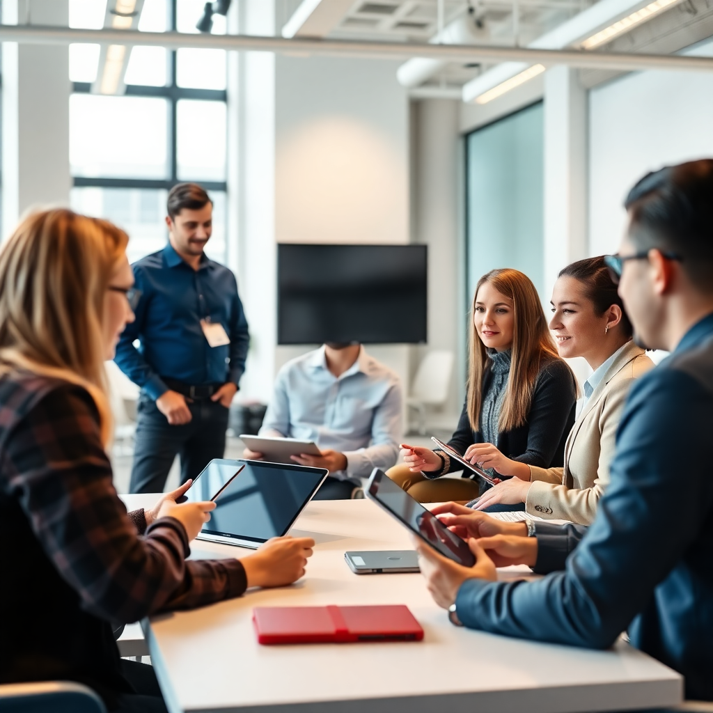 Modern corporate training session