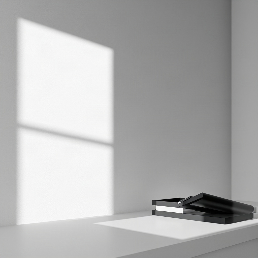 minimalist black and white portfolio screenshot