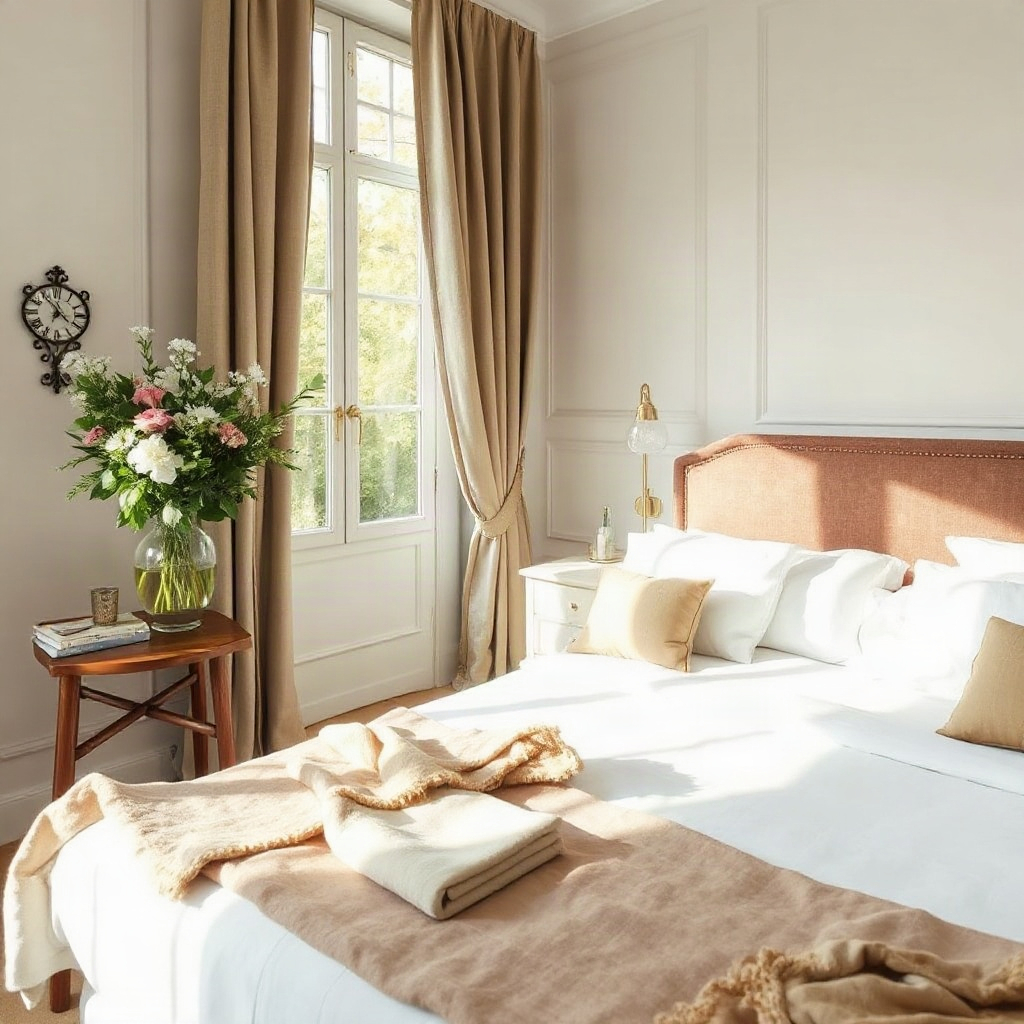 holiday home apartment, fresh linen, luxury interior