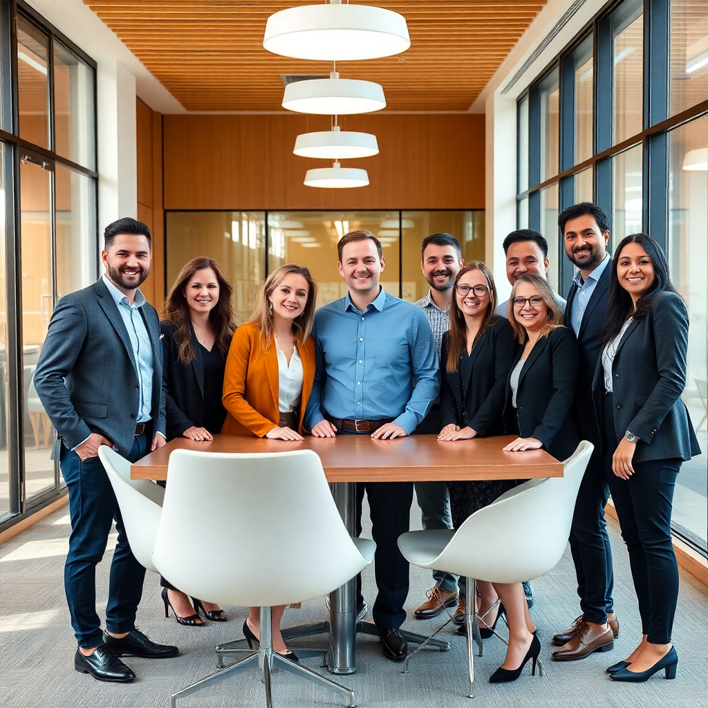Professional Australian team in a modern Sydney office