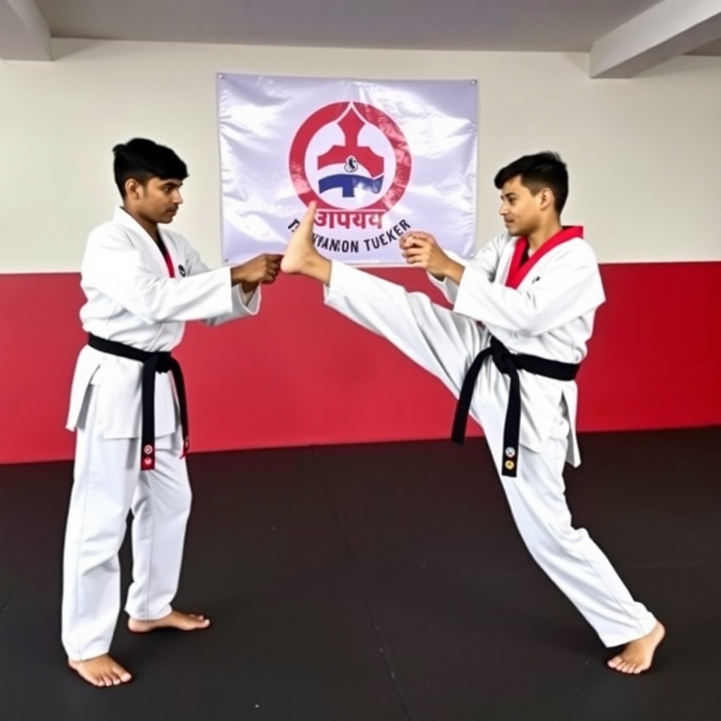 taekwondo youth training camp Gujarat coaching session dojo