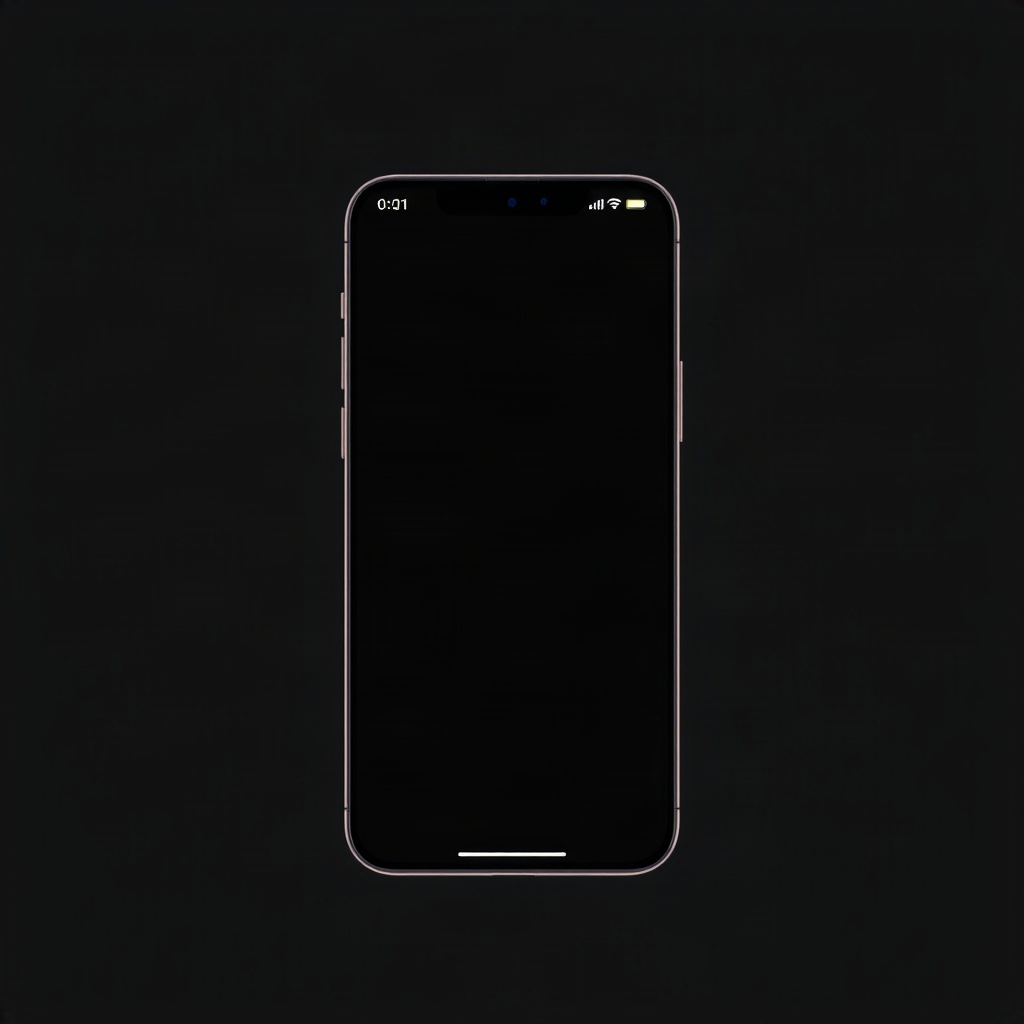 mobile app interface on a modern smartphone, dark mode, high contrast, minimalist