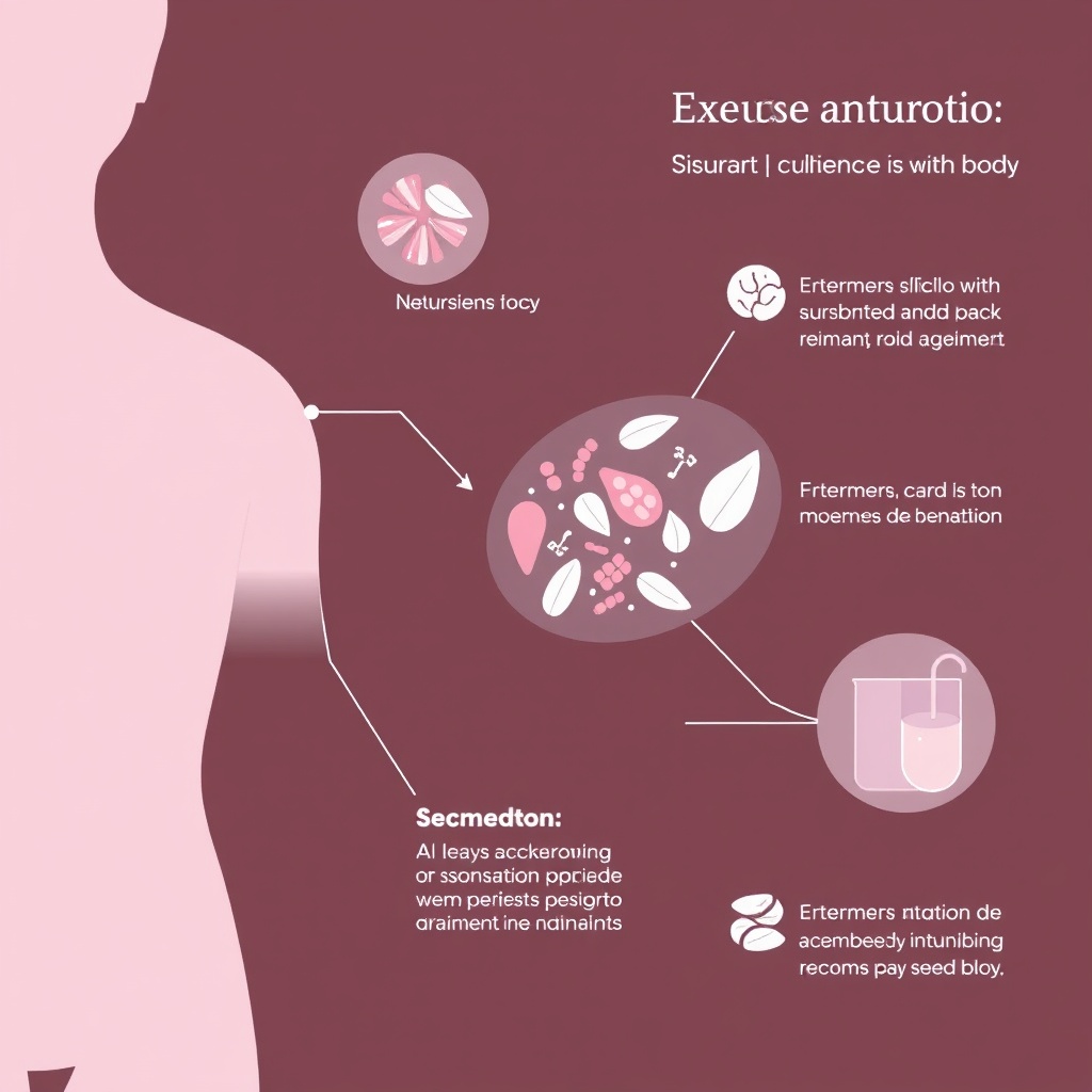 abstract scientific illustration of nutrients being absorbed in the body, soft pink and white tones,