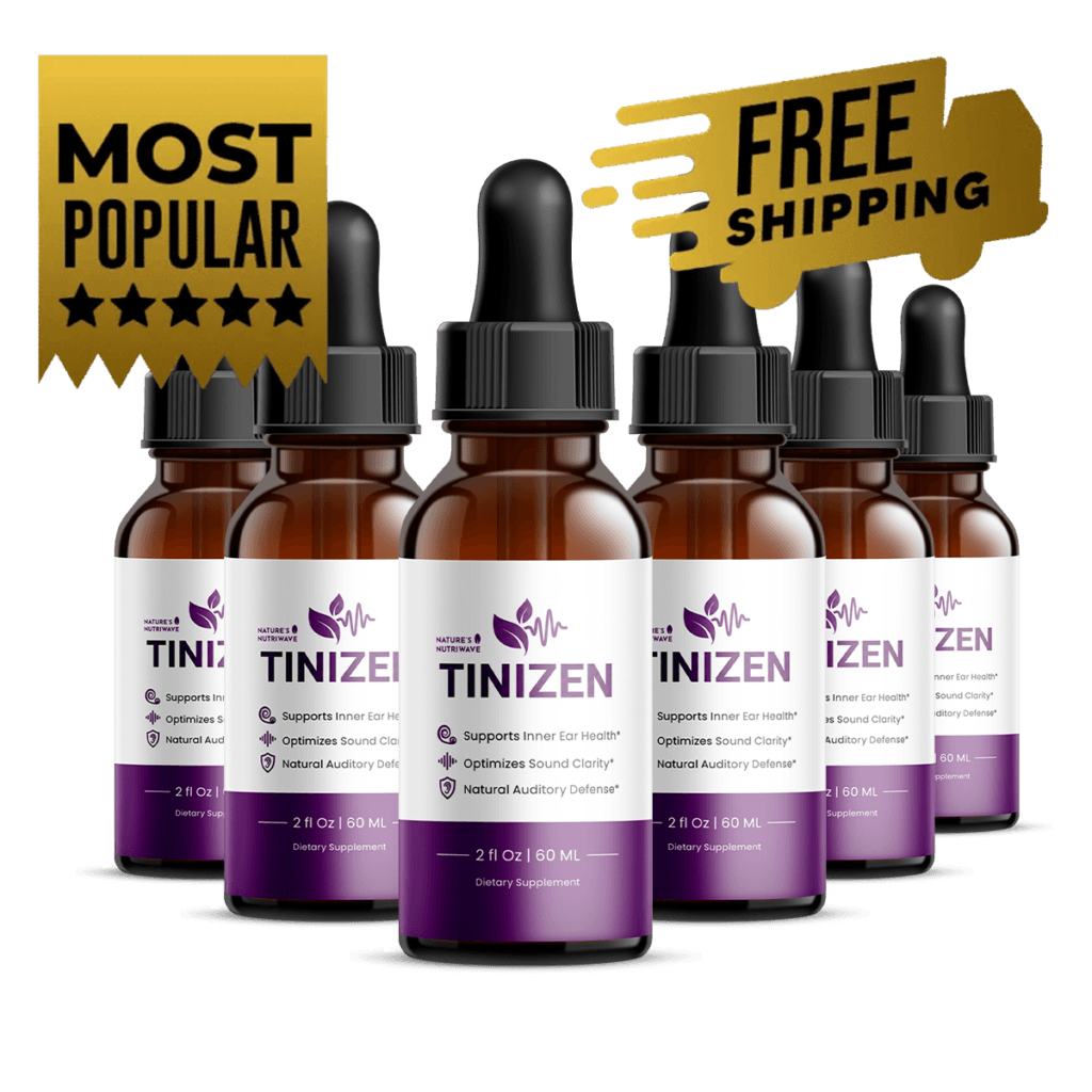 Tinizen 6-bottle Best Value package, a 180 day supply of the liquid supplement, includes free US shipping