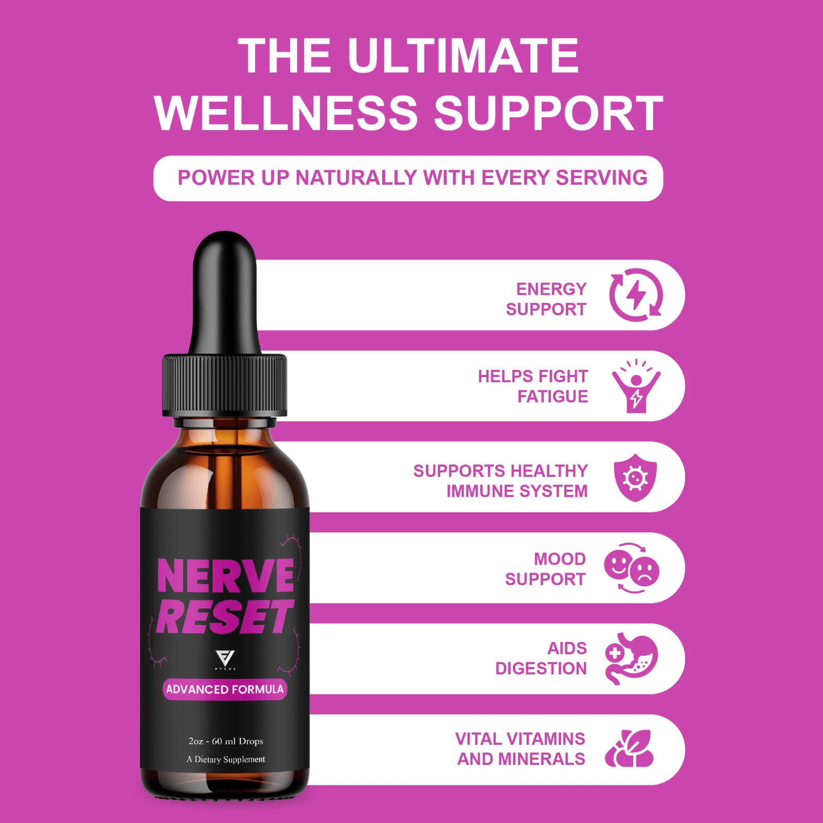 Thumbnail: NerveReset Drops Supplement Facts label