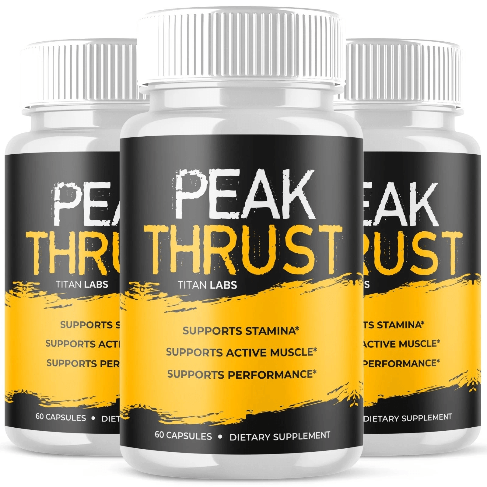 Three bottles of Peak Thrust supplement – 90-day Most Popular package