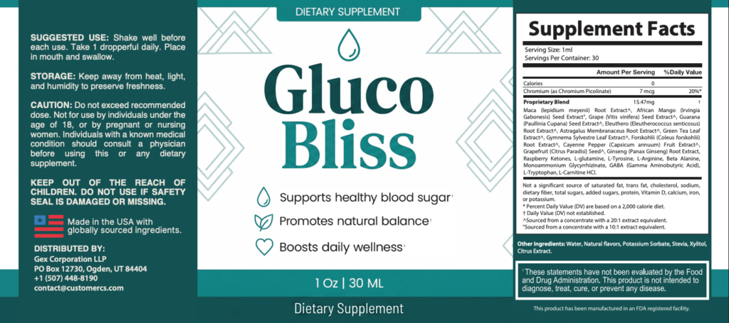 Six-bottle GlucoBliss bundle representing a full 6-month supply