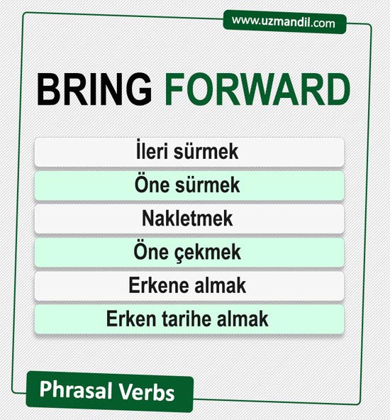 BRING FORWARD