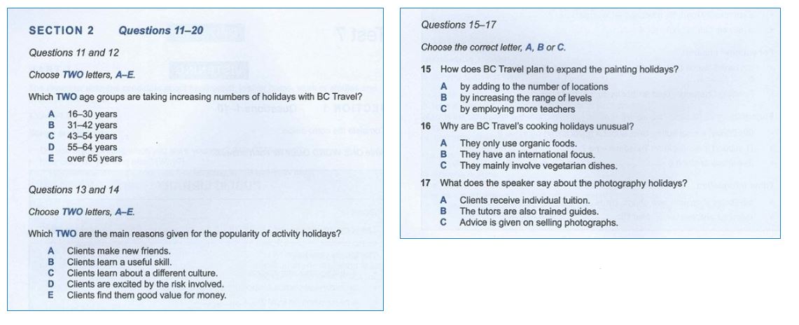 IELTS MULTIPLE CHOICE ÖRNEK SORU