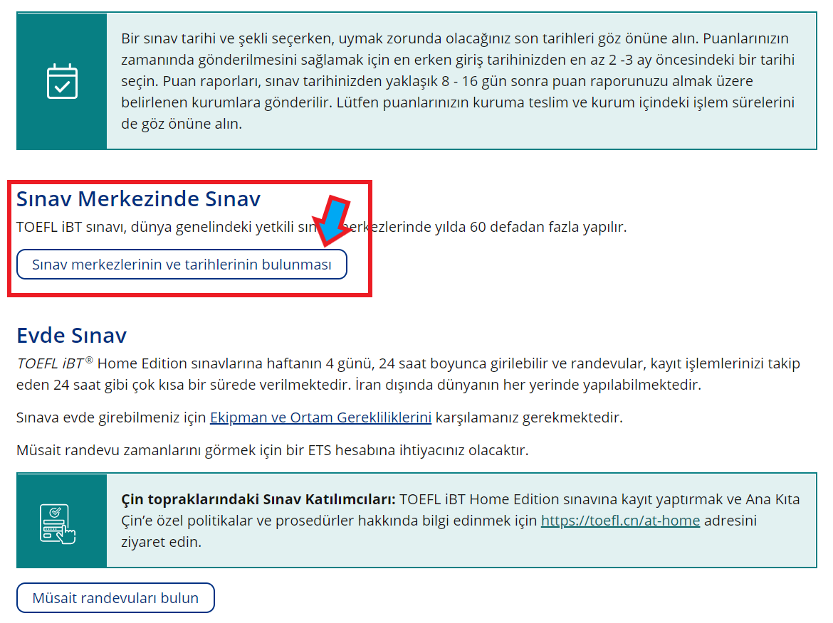 toefl ibt sınav tarihleri