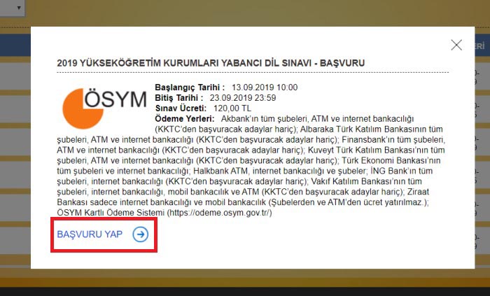 YÖKDİL başvuru yap