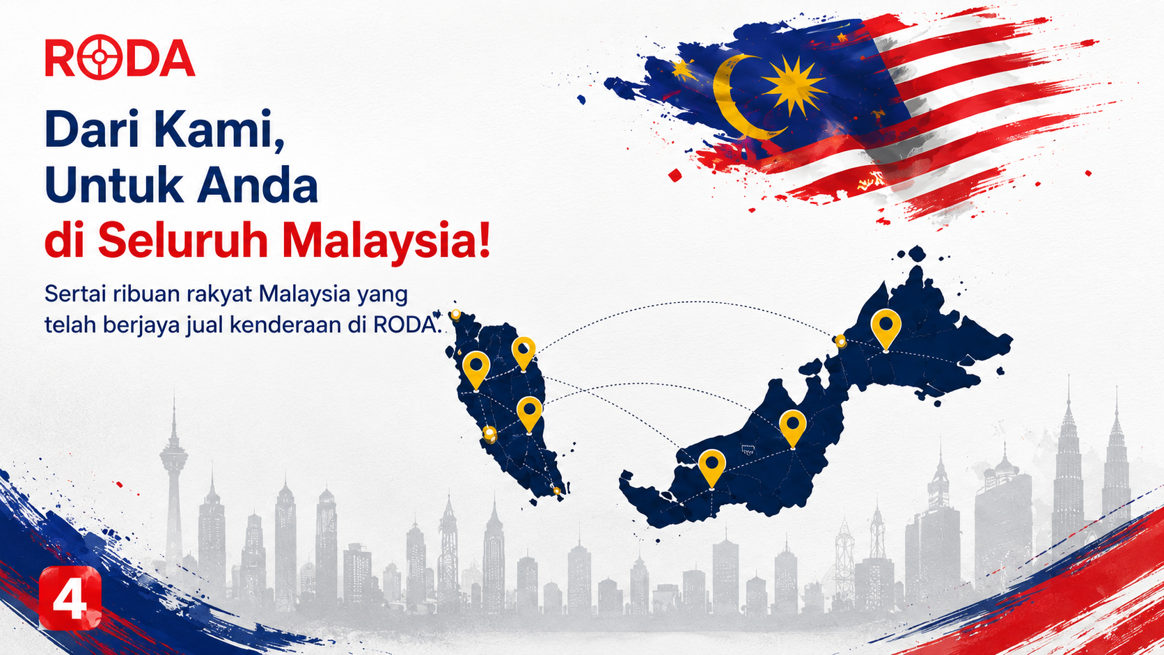 Merdeka campaign: jual kenderaan anda di Roda