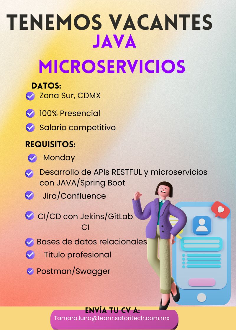 Desarrollador Java con Microservicios — Híbrido - ... | Vacantes Digitales