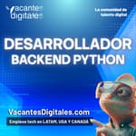 Logo de Desarrollador Backend Python — Presencial - CDMX — Tecnología - Python, SQL, Git