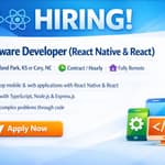 Logo de Desarrollador de Software React Native y React — Remoto - Estados Unidos — Aplicaciones Móviles