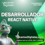 Logo de Desarrollador React Native — Remoto - LATAM — Startup - React Native, JavaScript, TypeScript