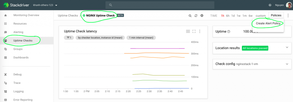 GCP: Create Alert Policy